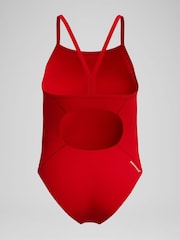 Speedo Red Endurance+ Logo Thinstrap One Piece Swimsuit - Image 2 of 6