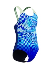 Speedo Blue Print Splashback One Piece Swimsuit - Image 2 of 8