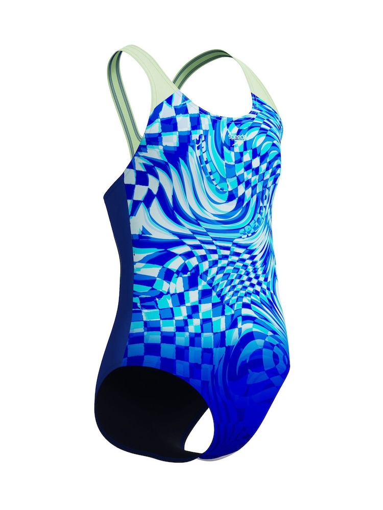 Speedo Blue Print Splashback One Piece Swimsuit - Image 2 of 8