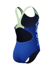 Speedo Blue Print Splashback One Piece Swimsuit - Image 4 of 8