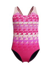 Speedo Pink Print Splashback One Piece Swimsuit - Image 1 of 8