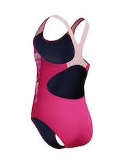 Speedo Pink Print Splashback One Piece Swimsuit - Image 6 of 8
