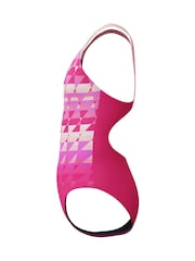 Speedo Pink Print Splashback One Piece Swimsuit - Image 7 of 8