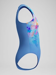 Speedo Blue Print Hydrasuit One Piece Swimsuit - Image 3 of 6