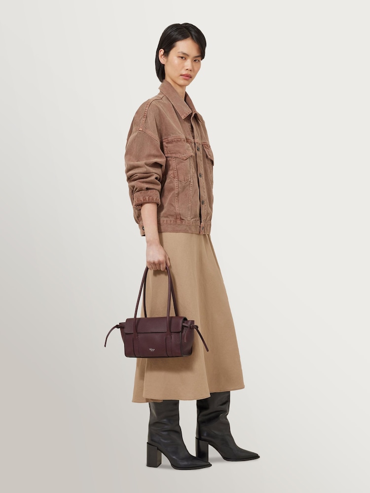 Mulberry Black Cherry Mini Soft Bayswater Heavy Grain Bag - Image 2 of 7 Mulberry Black Cherry Mini Soft Bayswater Heavy Grain Bag - Image 2 of 7