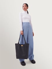 Mulberry Black North South Bayswater Heavy Grain Tote Bag - Image 2 of 6