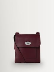 Mulberry Black Cherry Small Antony Leather Strap Bag - Image 1 of 6