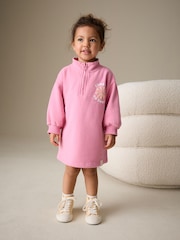 Pink Quarter Zip Sweat Dress (3mths-7yrs) - Image 1 of 10