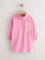 Pink Quarter Zip Sweat Dress (3mths-7yrs) - Image 6 of 10