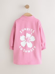 Pink Quarter Zip Sweat Dress (3mths-7yrs) - Image 7 of 10