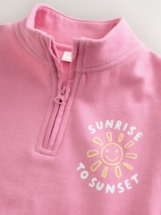 Pink Quarter Zip Sweat Dress (3mths-7yrs) - Image 8 of 10