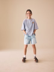 Denim albastru nuanță medie - Bermuda Shorts (3-16yrs) - Imaginea 1 din 8