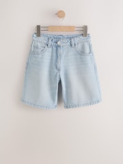 Light Blue Regular Length Relaxed Denim Shorts (3-16yrs) - Image 5 of 10