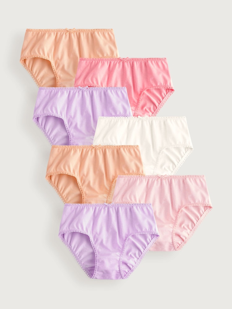 Pink/Orange Briefs 7 Pack (1.5-16yrs) - Image 1 of 11 Pink/Orange Briefs 7 Pack (1.5-16yrs) - Image 1 of 11
