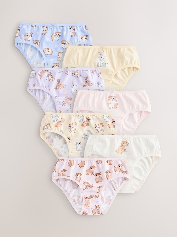 Pink/Yellow Briefs 7 Pack (1.5-14yrs) - Image 1 of 11
