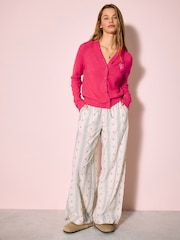 Bright Pink Cupid Supersoft Knitted V-Neck Cardigan - Image 5 of 5