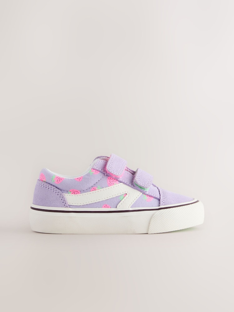 Purple Strawberry Standard Fit (F) Touch Fastening Trainers - Image 2 of 5