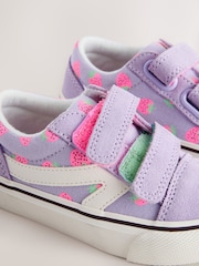 Purple Strawberry Standard Fit (F) Touch Fastening Trainers - Image 4 of 5