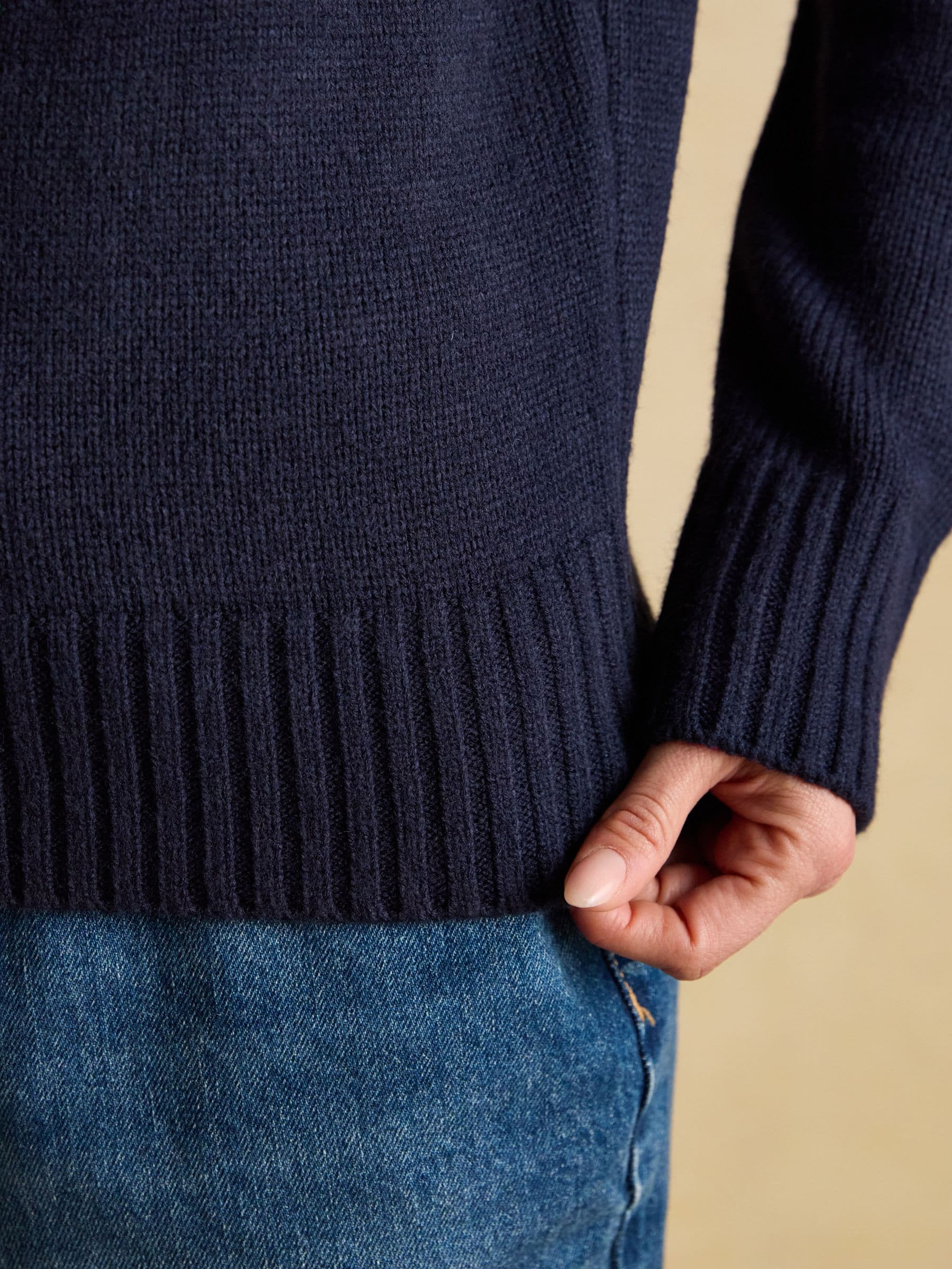 Buy Joules Noelle Navy Embroidered Knitted Christmas Jumper from