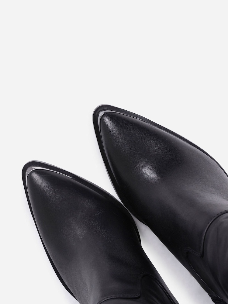 Bronx Black New Americana Leather Stretch Knee High Boots - Image 5 of 5 Bronx Black New Americana Leather Stretch Knee High Boots - Image 5 of 5
