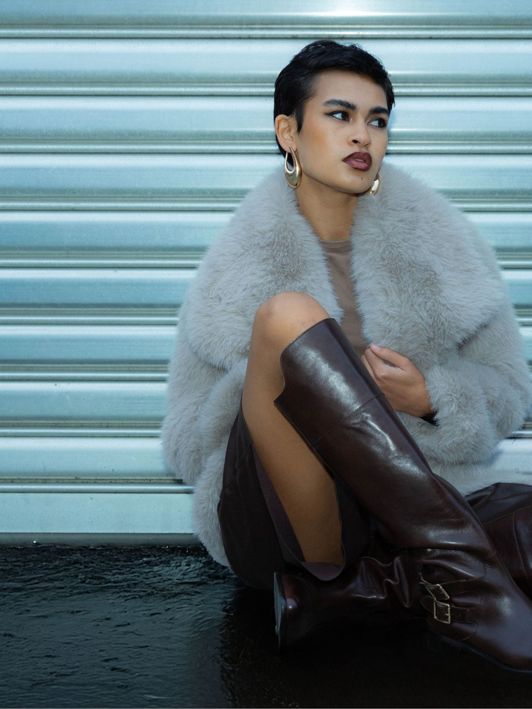 Buy Bronx Brown Felise Leather Knee High Boots from Next USA