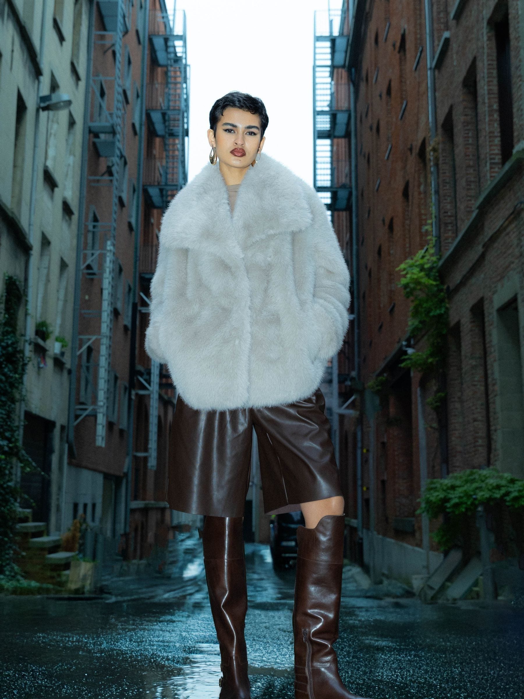 Buy Bronx Brown Felise Leather Knee High Boots from Next USA