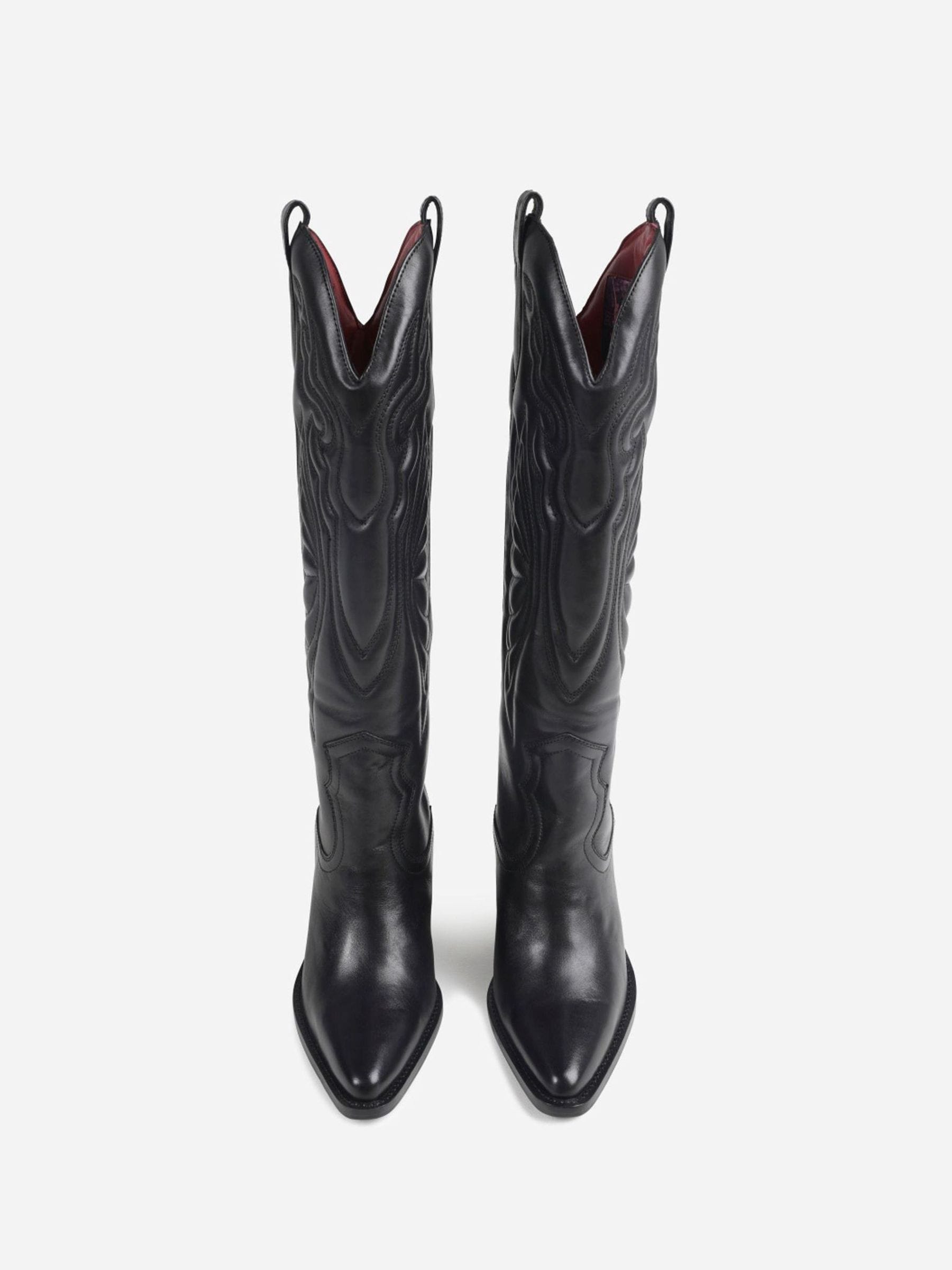 Buy Bronx Black New Kole Leather Padded Knee High Boots from Next USA