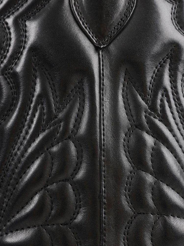 Bronx Black New Kole Leather Padded Knee High Boots - Image 6 of 6 Bronx Black New Kole Leather Padded Knee High Boots - Image 6 of 6