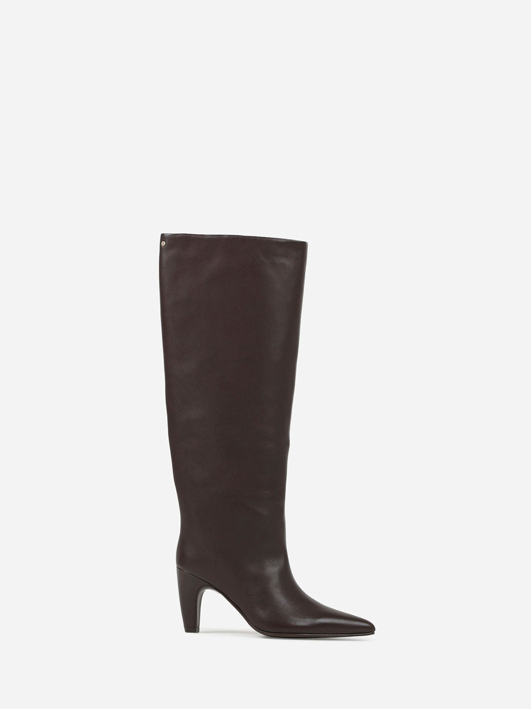 Buy Bronx Brown Low Jadey Leather Knee High Boots from Next USA