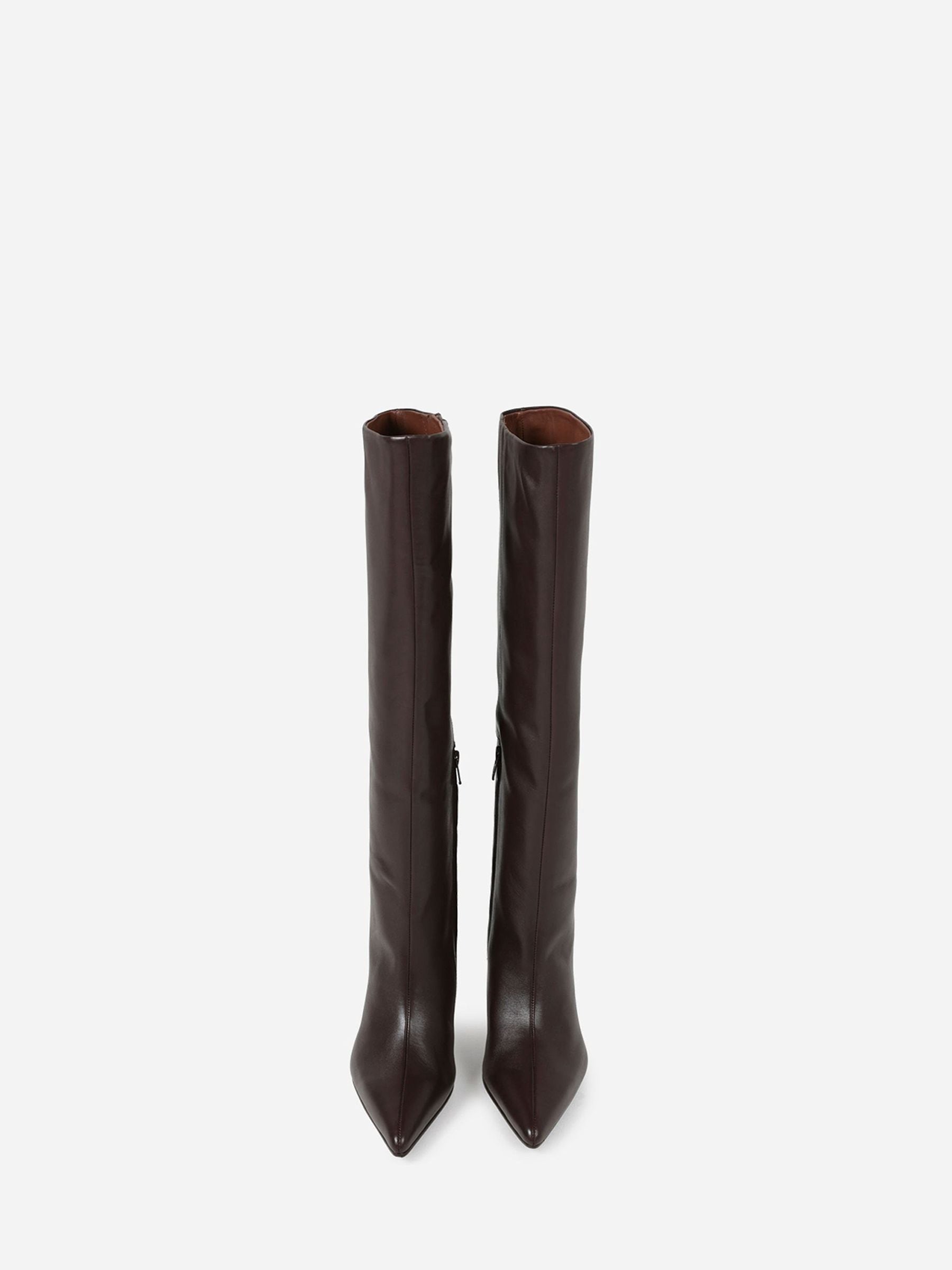Buy Bronx Brown Low Jadey Leather Knee High Boots from Next USA