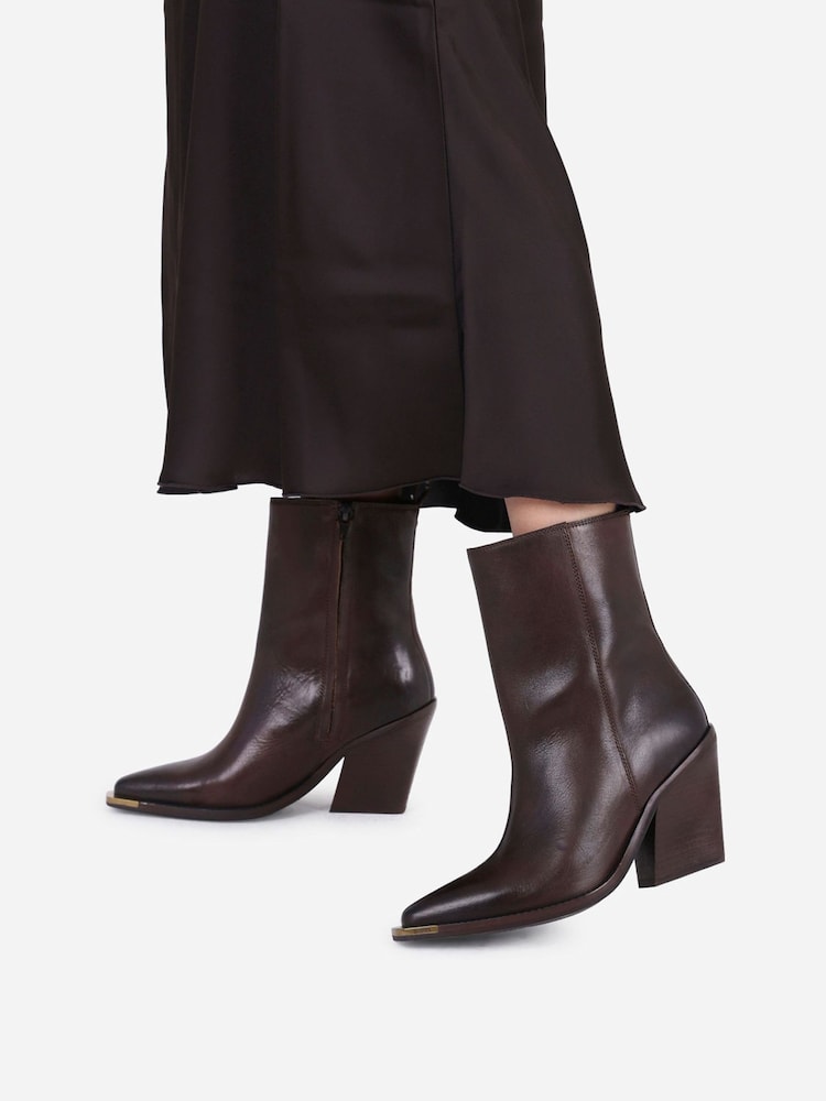 Bronx Brown New Kole Leather Ankle Boots - Image 1 of 6 Bronx Brown New Kole Leather Ankle Boots - Image 1 of 6