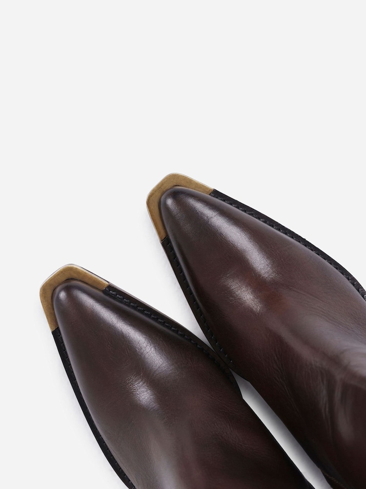 Bronx Brown New Kole Leather Ankle Boots - Image 6 of 6 Bronx Brown New Kole Leather Ankle Boots - Image 6 of 6