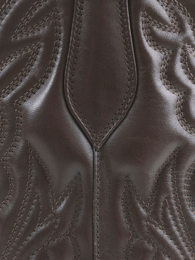 Bronx Brown New Kole Leather Padded Knee High Boots - Image 6 of 6