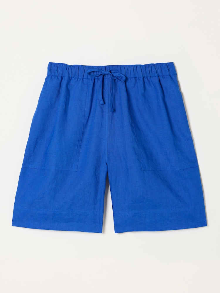 FatFace Amberly Cobalt Blue Linen Shorts - Image 7 of 7