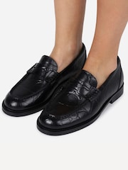 Bronx Black Transit Leather Loafers - Image 3 of 7