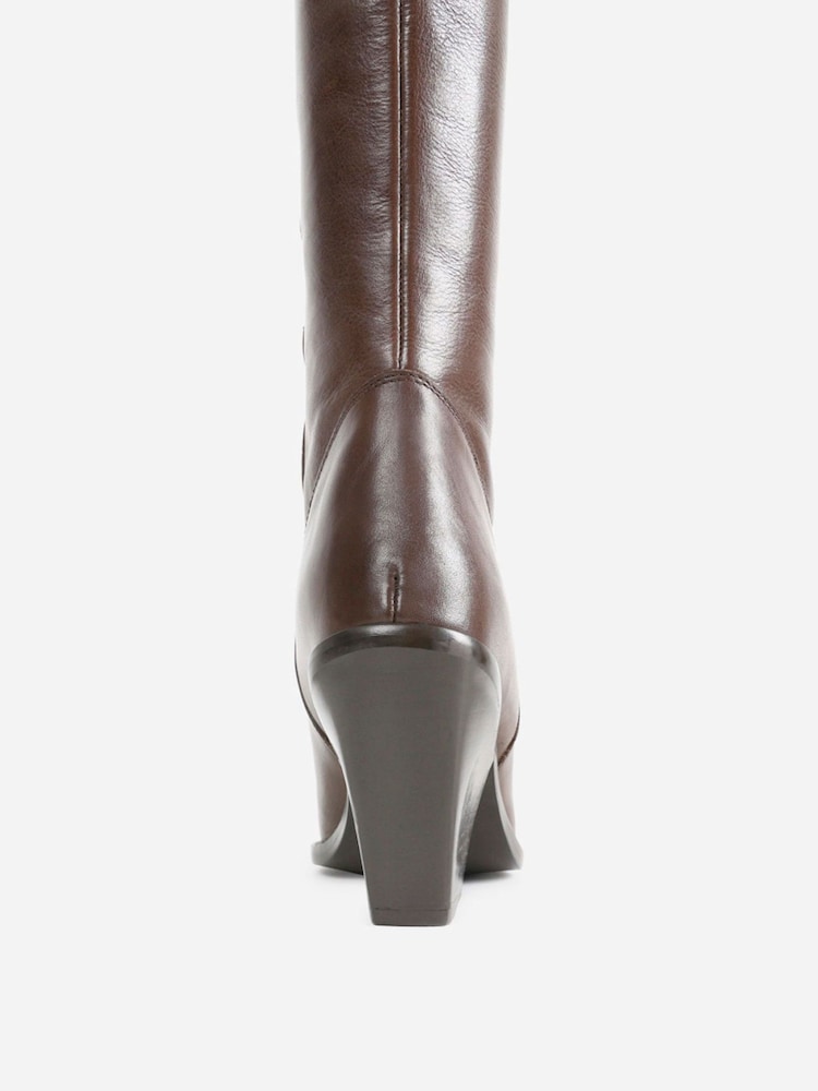 Bronx Brown New Kole Leather Knee High Boots - Image 6 of 6 Bronx Brown New Kole Leather Knee High Boots - Image 6 of 6