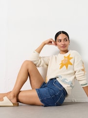 FatFace Elsham Blue Denim Shorts - Image 4 of 6