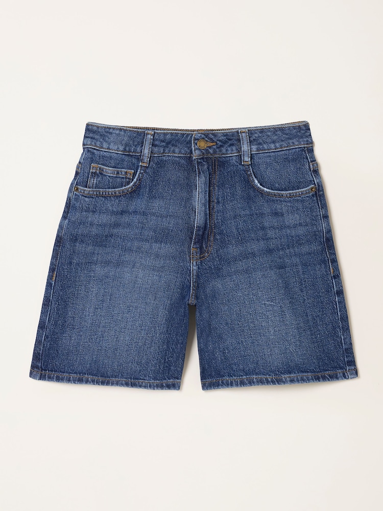 FatFace Elsham Blue Denim Shorts - Image 6 of 6