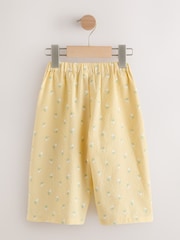Lemon Yellow Ditsy Pullon Wide Leg Trousers (3mths-7yrs) - Image 2 of 4