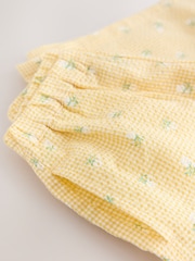 Lemon Yellow Ditsy Pullon Wide Leg Trousers (3mths-7yrs) - Image 3 of 4