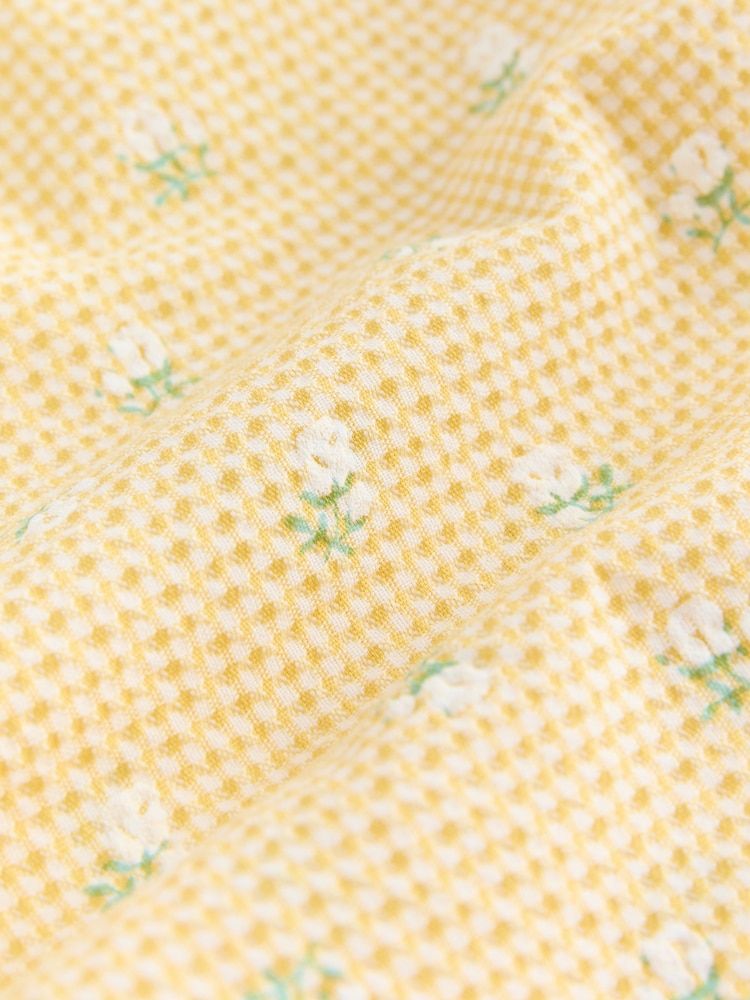 Lemon Yellow Ditsy Pullon Wide Leg Trousers (3mths-7yrs) - Image 4 of 4