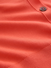 Orange Soft Touch V-Neck Cotton Rich Button Up Cardigan - Image 6 of 7