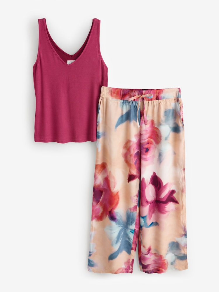 Pink Floral Pyjamas Set - Image 1 of 1 Pink Floral Pyjamas Set - Image 1 of 1