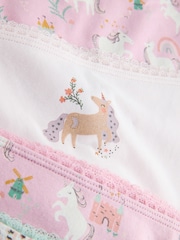 Pink Unicorn Long Leg Briefs 5 Pack (2-16yrs) - Image 8 of 9