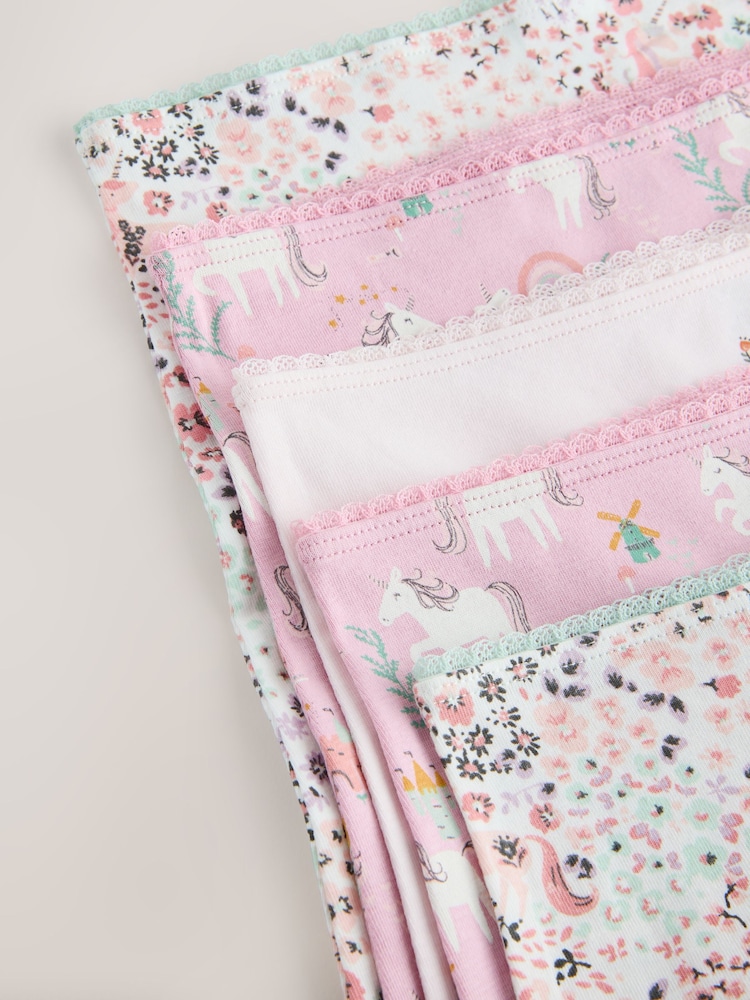 Pink Unicorn Long Leg Briefs 5 Pack (2-16yrs) - Image 9 of 9