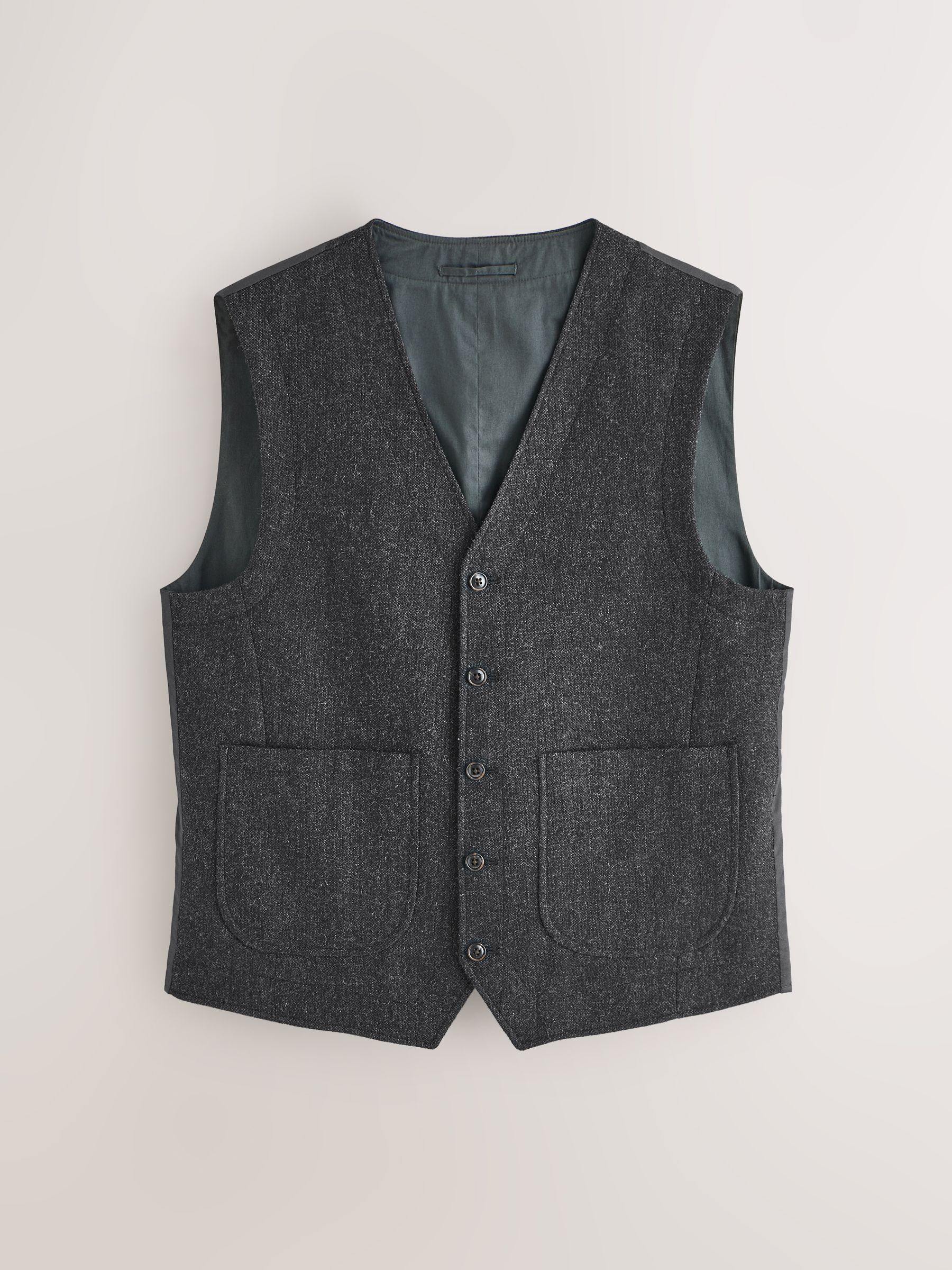 Buy Charcoal Grey Wool Blend Suit Waistcoat from Next USA
