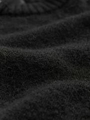 Black Crew Neck Knitted Cardigan - Image 2 of 3