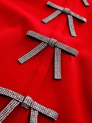 Red Smart Embellished Bow Jacket - Image 6 of 7