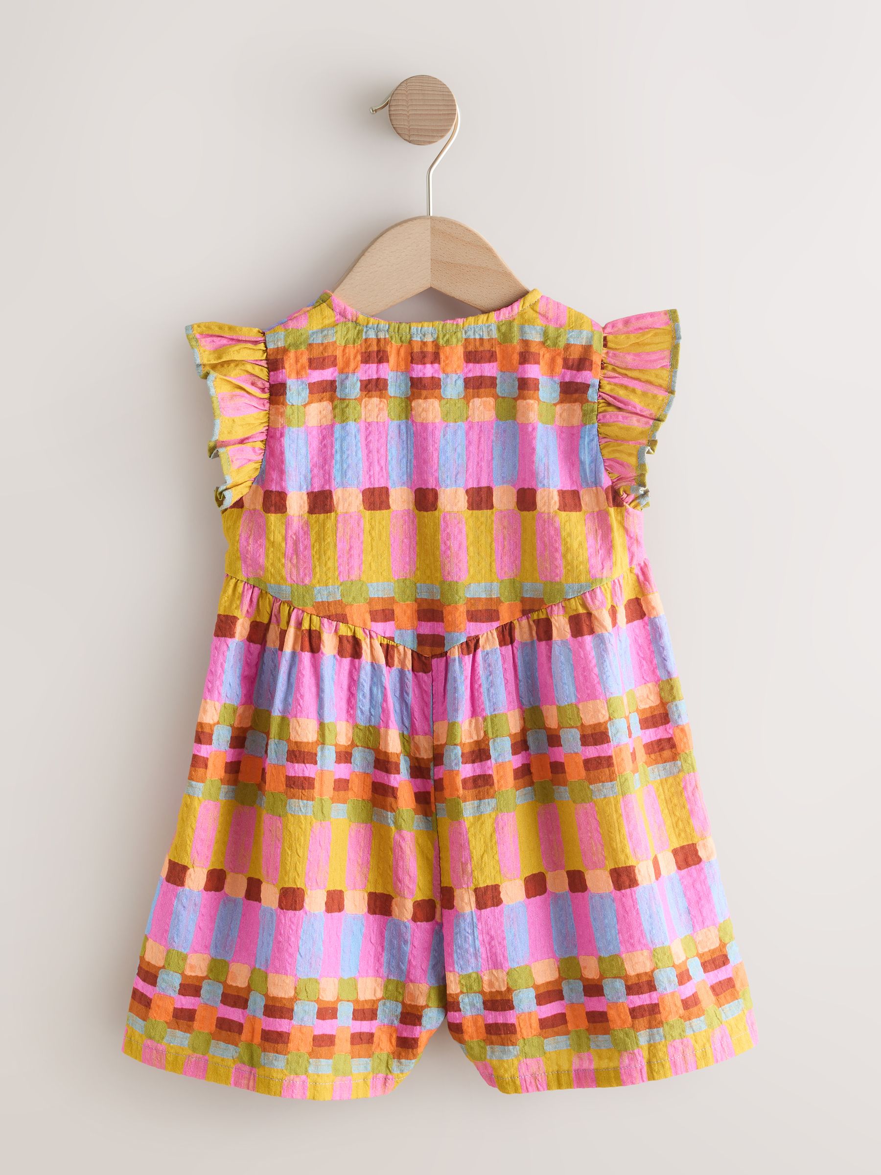 Acheter Carreaux multicolores - Combinaison à manches papillon