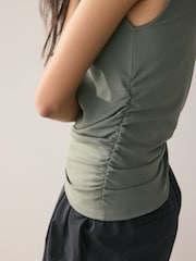 Grey High Neck Drape Sleeveless Top - Image 5 of 8